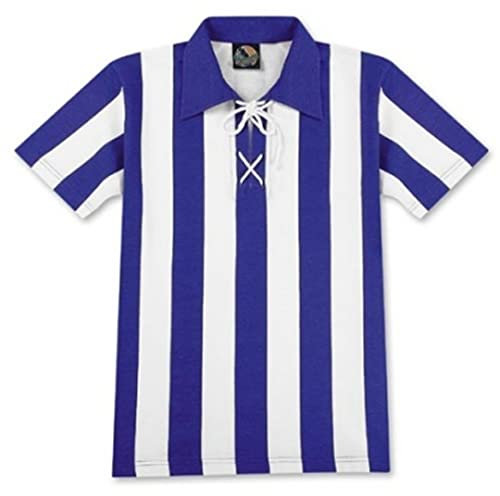 World of Football Traditionstrikot blau-weiß - L