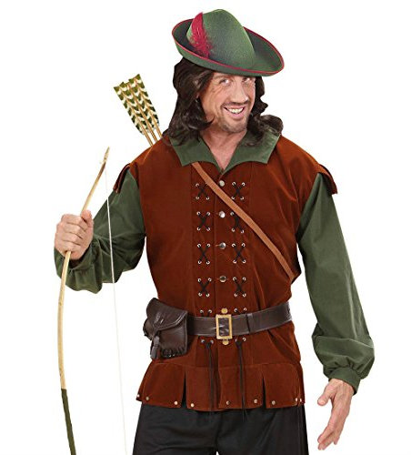 NET TOYS Robin Hood Hut Mittelalter Kopfbedeckung grün Karnevalshut Faschingshut Fasching Karneval Räuber