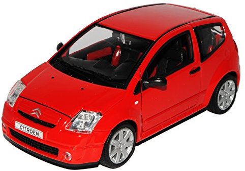 Welly Citroen C2 Rot 3 Türer 2003-2010 1/24 Modell Auto