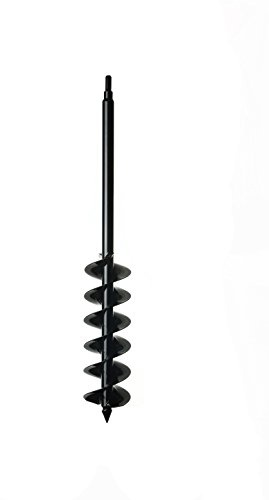 Power Planter Großer Zwiebelbohrer, 10,2 x 71,1 cm, Bohrer, Lochbagger für Pfostenlochbagger, Graben von Löchern, Blumenzwiebel-Pflanzgefäß, Schlangenbohrer zum Pflanzen, Gartenschneckenbohrer