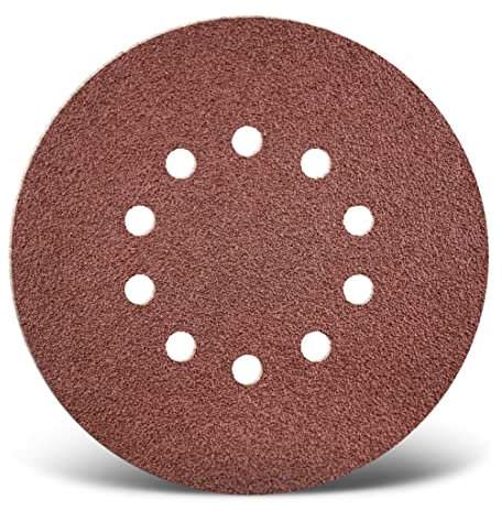 MENZER Red Klett-Schleifscheiben, 225 mm, 10-Loch, f. Trockenbauschleifer, Normalkorund (25 Stk.) K60
