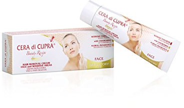 Cera di Cupra, Enthaarungscreme für Gesicht und empfindliche Bereiche, ideal für effektive und angenehme Enthaarung in wenigen Minuten, ohne Parabene, Dermatologisch Getestet, Tube 50 ml