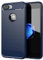 cadorabo Case for Apple iPhone 7 PLUS / 7S PLUS - Cover in BRUSHED BLUE - Mobile Phone Cover made of TPU Silicone in Stainless Steel Carbon Fiber Optics - Silicone Ultra Slim Soft Back Cover Case