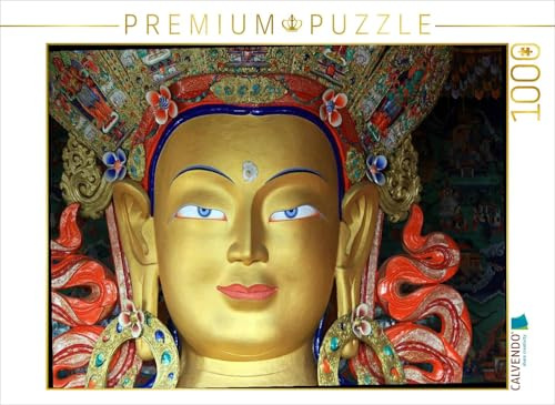 CALVENDO Puzzle Maitreya Buddhastatue in Thiksey | 1000 Teile Lege-Größe 64 x 48 cm Foto-Puzzle für glückliche Stunden