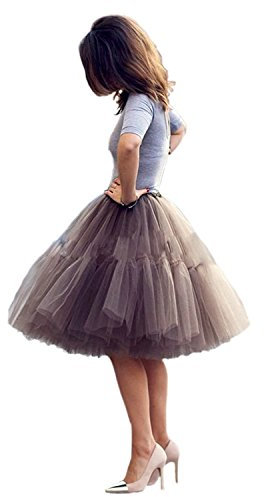 FOLOBE Donna Balletto per Adulti Tutu stratificata Organza Lace Minigonna Principessa Petticoat per Prom Partito Verde Menta