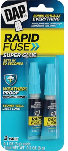 DAP RAPIDFUSE All Purpose Adhesive: 0.2 oz Tube 6g / 2-Pack (Clear) / 2-Pack
