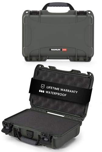 NANUK 909 Wasserdichter Hartschalenkoffer Mit Plüschschaumeinlage - Olive