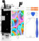 Yodoit Komplett Display für iPhone 6s LCD Bildschirm vormontiert Weiß mit homebutton, Digitizer Montage Glas Touchscreen mit Frontkamera Näherungssensor Reparaturset Ersatzbildschirm + Werkzeuge
