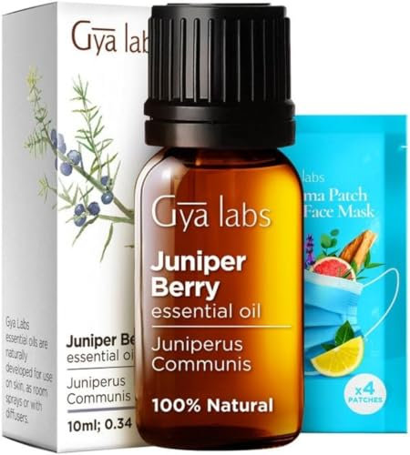 Gya Labs Ätherisches Wacholderbeerenöl für Diffusor - 100% Reines Natürliches Wacholderöl für die Haut und zur Kerzenherstellung - frischer, holziger und fruchtiger Duft (10 ml)