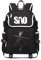 WANHONGYUE Sword Art Online SAO Anime Cosplay Schoolbag Rucksack 15.6 Laptop Backpack with USB Charging Port Black / 6
