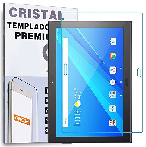 REY Protector de Pantalla para Lenovo Tab 4 10 Plus 10.1, Cristal Vidrio Templado Premium, Táblet