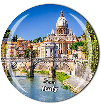 3D-Kühlschrankmagnet aus Kristallglas, Motiv: Rom, Italien, Souvenir, Sammlung, Geschenk, magnetischer Aufkleber, Heim, Küche, Dekoration