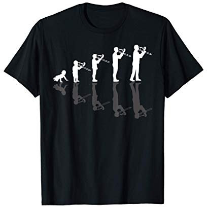 Evolution - Posaunist & Posaune Geschenk für Posaunenspieler T-Shirt