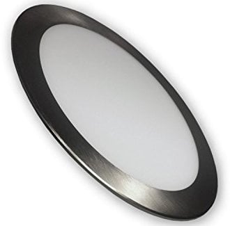 LICHT DISCOUNT Dimmbar 18W LED Panel Einbaulampe Panelleuchte 230V rund alu gebürstet Deckenleuchte