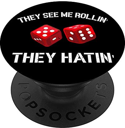 They See Me Rollin Brettspiel Scherzhemd Würfel Nerd PopSockets mit austauschbarem PopGrip