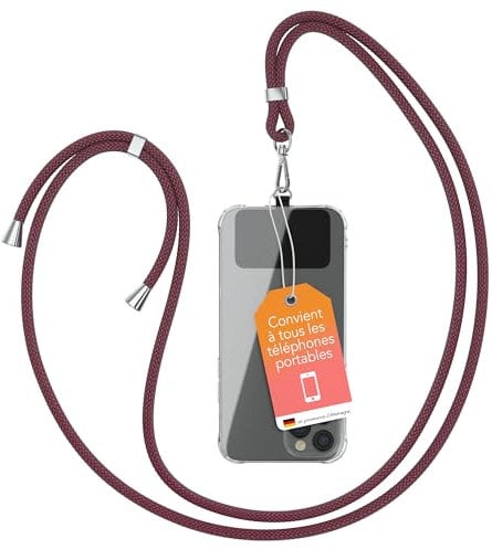EAZY CASE - Handykette Universal [KOMPATIBEL MIT JEDEM Handy] - Handyband & Schnur zum Umhängen - Handyhülle mit Kette - Handy Umhängeband - Phone Strap Schnur - Lanyard Handy Kordel - Phone Chain