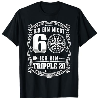60. Geburtstag Darts Dartspieler 60 Jahre Dart T-Shirt