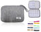 1 Piece Electronic Accessory Organizer & 10 Pieces Silicone Cord Management Strap, Travel Universal Portable Cable Organizer Bag for Chargers and More