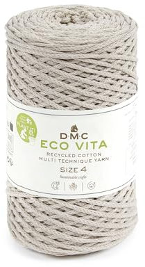 DMC - Eco Vita 4 | Filato in cotone riciclato - Etichetta con semi veri da piantare | 250 g - 200 m