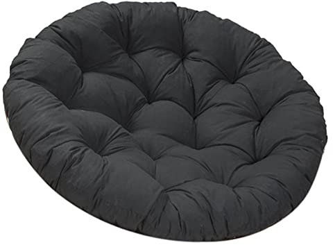 MagiDeal 60x60cm Coussin de siège extérieur Coussins de Chaise Coussin de siège de Patio pour chaises en rotin Chaise Suspendue, Noir