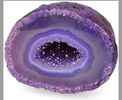 Pietra grezza naturale minerale per cristalloterapia meditazione reiki (GEODE AGATA VIOLA 10/12 CM)