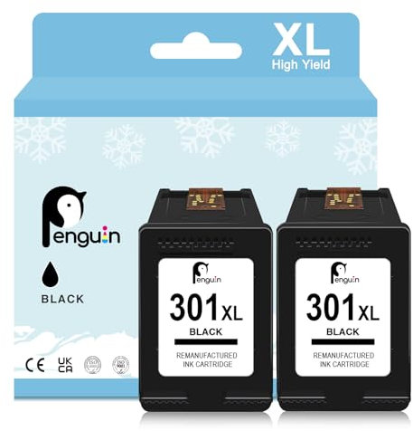 Penguin 301 XL Druckerpatronen für HP 301XL für Deskjet 1000 2000 2050 3050 Envy 4500 5530 Officejet 2620 4630 Wiederaufbereitete Patronen(2 Farbe)
