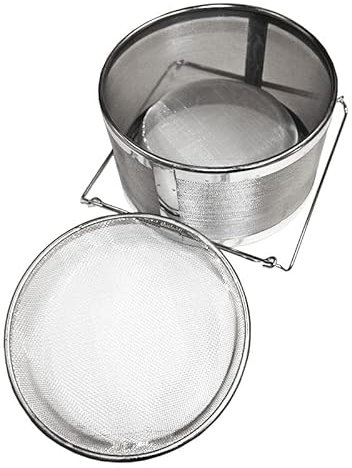 Edelstahl Honigsieb Doppelsieb Filter Klassische Bauart Bienenzucht Honig Sieben passt unter die Honigschleuder (Doppelsieb Hoch Innovativ)