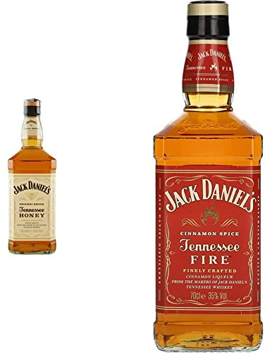 Jack Daniel's Honey Whiskey, 1 L + Fire Whiskey, 70 cl