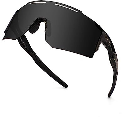 OULIQI Fahrradbrille Polarisierte Sonnenbrille,Sportbrillen Herren Damen UV400 Sportbrille Schnelle Brille OutdoorSportarten Fischen Radfahren Laufen (1 Linse)
