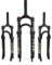 ZECHAO 24 Pollici Aria Forcella Anteriore MTB,ASSE 9mm Tubo Dritto 1-1/8 Pressione dell'Aria Sospensione MTB Viaggio 90mm Forcella Anteriore della Bici Forcella Anteriore