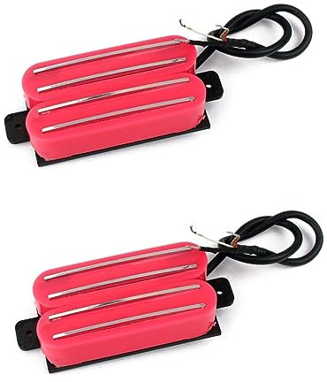 Vaguelly 2stücke Twin Hot Rail Humbucker Pickup Für Elektrische Gitarre Drähte Rotes Design Kompatibel Mit Tl Modellen Idealer Ersatz Für Defekte Hals-pickups Geräuscharm Und