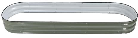 Fioriera da Giardino per Esterni Fai-da-te in Acciaio con Letto Rialzato con Fondo Aperto, Fioriera da Giardino in Metallo Rialzata per la Coltivazione di Verdure, Frutta e Fiori