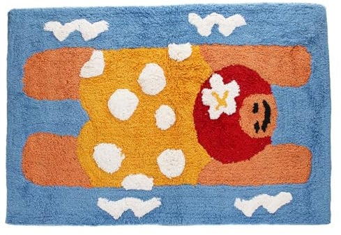 Rex London Badematte Schwimmer Bad Vorleger mit Motiv ca. 80 x 50 cm