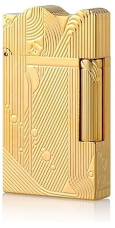 Sanji's One Piece-Feuerzeug aus Metall (Heimtextil-Messing-Laserschnitt, Seitenzündungs-Soundeffekt), selbstgemachtes winddichtes Butan-Feuerzeug (Gas separat erhältlich) (Butan, Butan nicht im Liefer