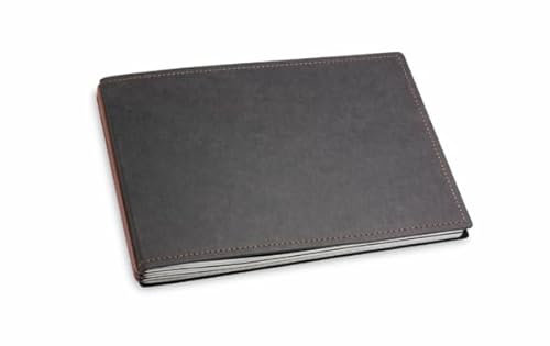 X17-A5+ Querformat Terminplaner/Organizer 2024-2025 |18-Monats-Kalender | schwarz + braun, vegan! Deutsches Zellulose-Material. Nachfüllbar. Hefte: Wochenkalender Classic + 2 Hefte (blanko, gepunktet)