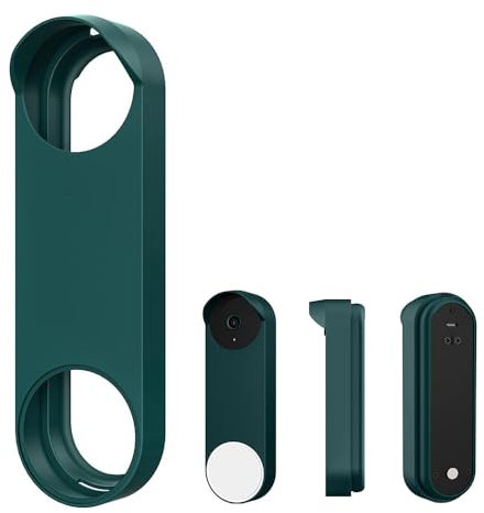 1Pcs Silicone Skin Case Cover Compatible with Google Nest Doorbell (Battery Operated) - Protect Your Google Nest Doorbell (Battery Version) from Direct Infringement of Sun Glare,Weather & UV