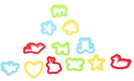 HOOTNEE 12 Stück Kinder Selbstgemacht Tonform Aus Kindersicherem Kunststoff Bunte Prägeformen Zum Kreativen Spielen Und Fördern Der Feinmotorik