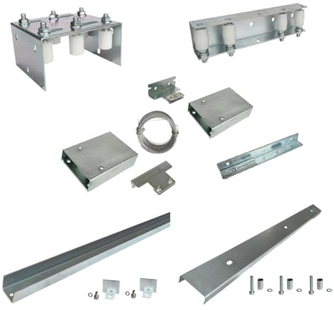 Sellon24® Stahl Teleskopsystem max. 8m oder 4m für Rädern Tor Teleskop-Schiebetor-System, 2 Teile (8 Meter TS-S2-8-N)