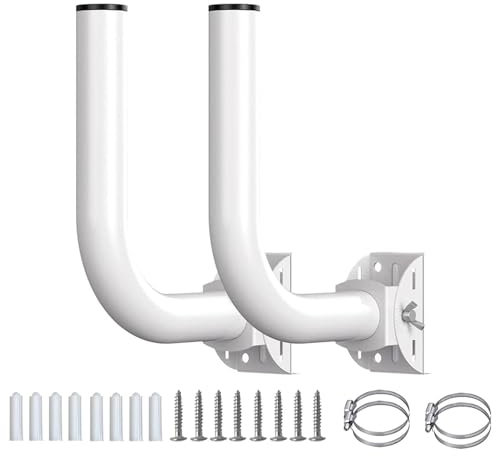 Culnflun Universal Wireless Bridge Bracket Mount J Pole 2Pcs, Stainless Steel J Pole Mount Accessory, for Outdoor Security Cameras