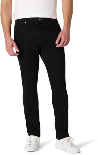 Amazon Essentials Men's Men's Low Stretch Slim-Fit Jean, Black-Midweight, 36Wx32L