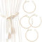 Einstellbar Vorhang Raffhalter - 4PCS Curtain Rope Buckle, Vorhang Halter, Handgestrickte Baumwolle Gardinen Raffhalter für Gardinen Dekoration vonWohnzimmer, Büro, Schlafzimmer