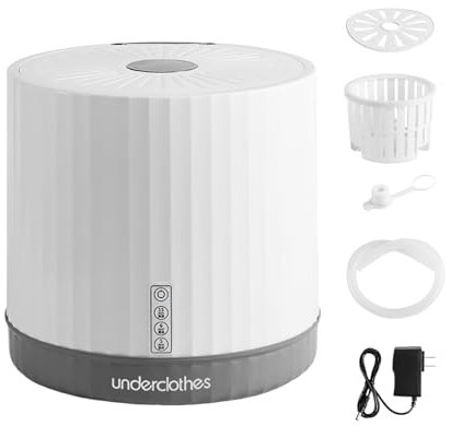 Mini lavatrice 4L, Lavatrice portatile, Basso consumo di acqua ed energia, Lavatrice da viaggio, Campeggio, Per Sotto (Bianco)