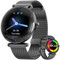 Smart Watches for Women Men, 1.43 Curved Light Thin HD AMOLED Screen Display Smart Watch with Heart Rate/Sleep Monitor, 110+Sports IP68 Waterproof Step Counter Smartwatches for Android iOS(Black)