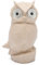 Statue de Hibou de Jardin Solaire, Sculpture extérieure imperméable à l'eau en résine, Lampe de Statue de Hibou aux Yeux Lumineux au Design Moderne pour la décoration de la Maison (Beige 1)