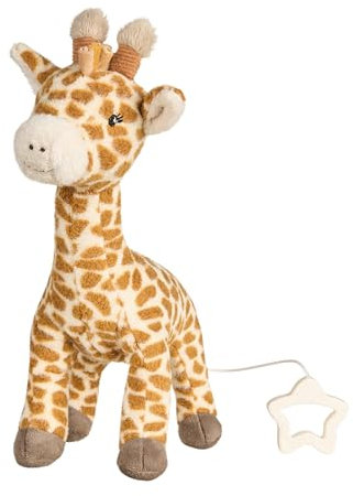 Sterntaler Spieluhr M Giraffe Kaya – Spieluhr aus weichem Stoff – entnehmbares Spielwerk – Melodie: Brahms Wiegenlied, praktischer Sternengriff - Einschlafhilfe - Geschenk, ab Geburt, goldbraun