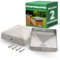 Novatool 2X Pfostenkappen 91x91mm verzinkt mit Schrauben, Pfostenabdeckung Pfostenkappe 9,1cm Holzpfosten Zaunpfosten Pfosten Abdeckung Abdeckkappen Abdeckkappe Zaunkappe Zaunkappen Pfostenschuhe