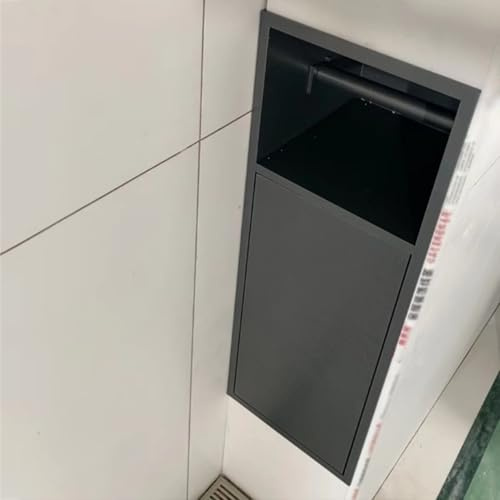 Dailify Toilettenpapierhalter Unterputz Schwarzer Versenkter Toilettenpapierhalter für zu Hause, Wandnischen-Aufbewahrungsschrank für Taschentücher, Toilettenpapier-Regal-Organizer-Box