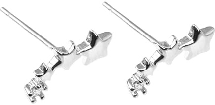 TOYANDONA Sternohrstecker für Damen Silberne Sternohrringe Sternohrschmuck aus Hochwertigem Korrosionsbeständig und Farbecht für Partys Hochzeiten und Alltag