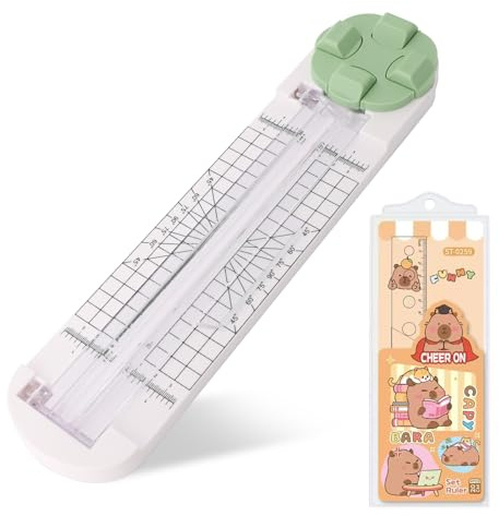 Multifunktions-Papierschneidemaschine 4 in 1 Papierschneider für Scrapbooking Kartenherstellung Basteln Heimwerken (grün)