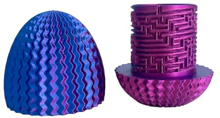 3D Printed Maze Egg,Maze Game with Hidden Compartment,Reusable Money Puzzle Box for Cash,for Kids Adults Home Office Decoration Desk Toy (Purple)
